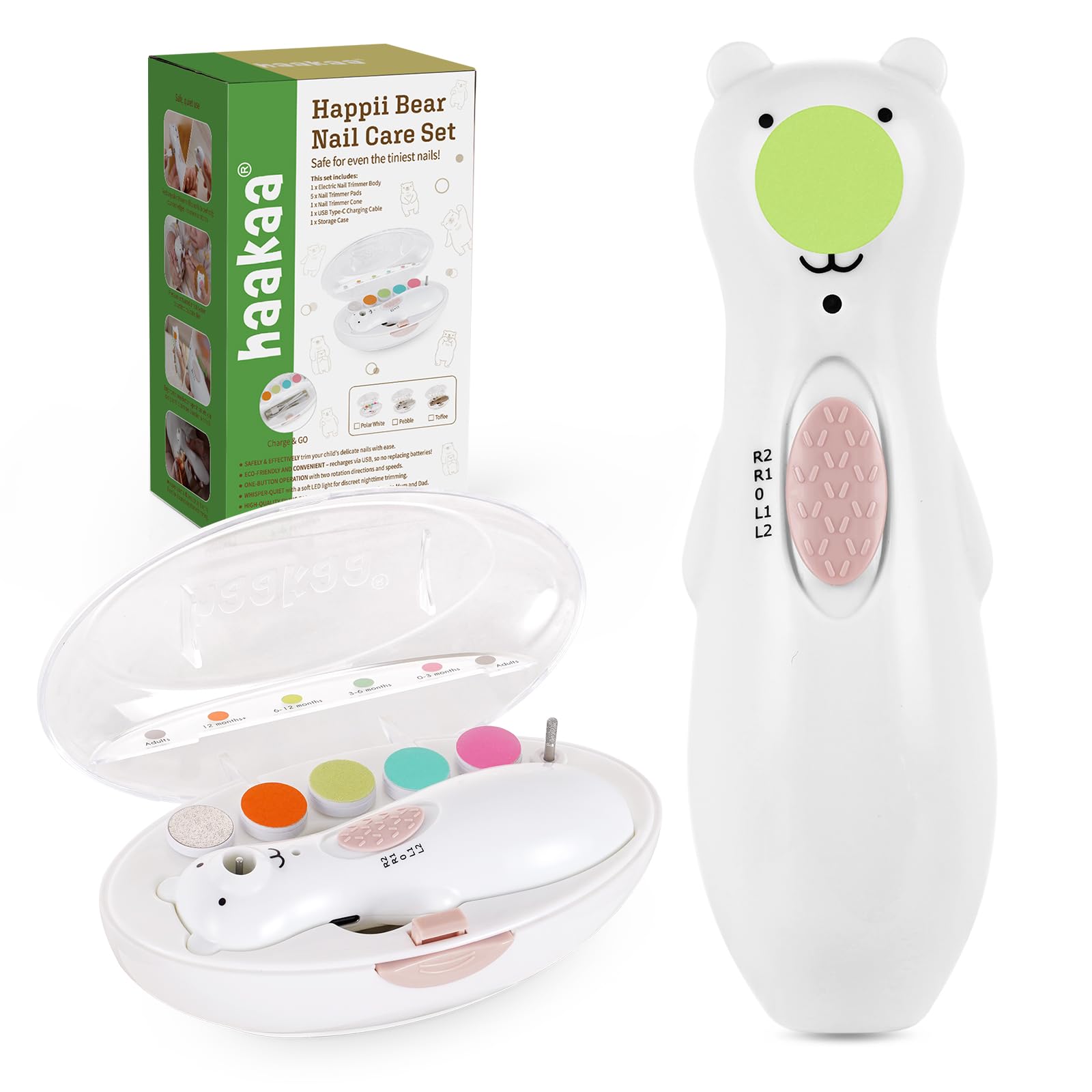 Amazon.com : haakaa Rechargeable Baby Nail File Baby Nail Trimmer